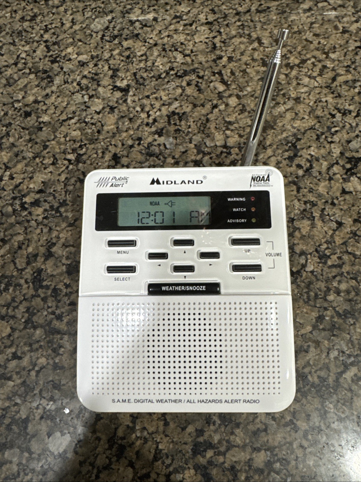 Midland WR120 NOAA Public Emergency S.A.M.E Hazards Weather Alert Radio Clock EC