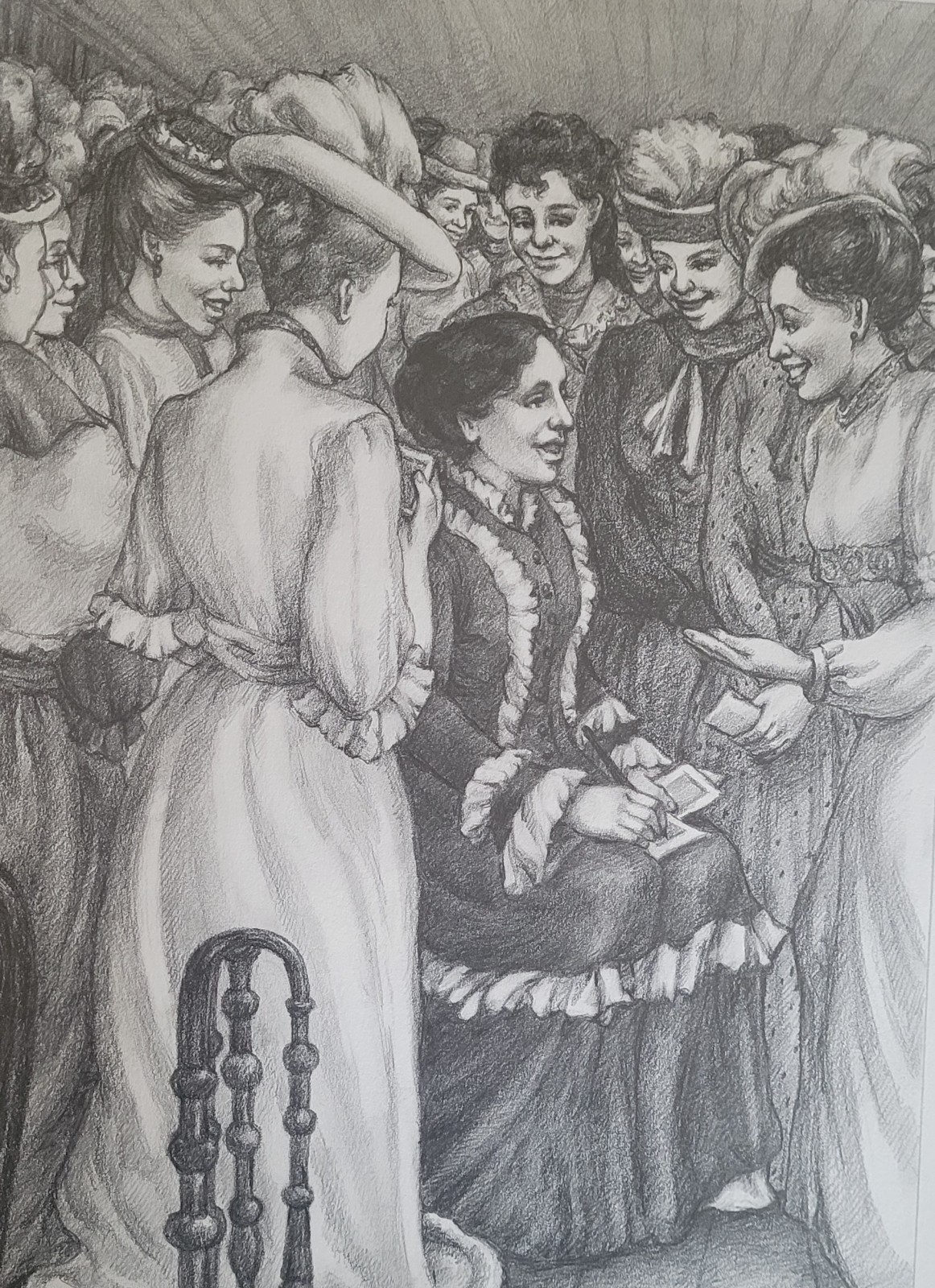 Signing, Original Pencil Illustration,Published,Size 8"x11", 2004,US