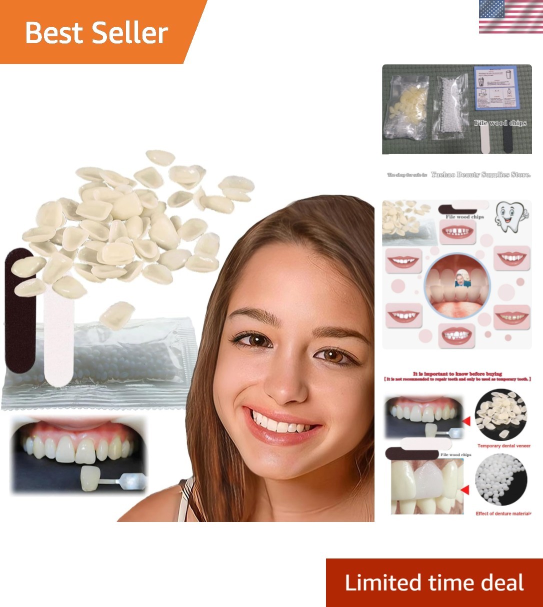 Tooth Repair Kit-Thermal Fitting Beads Granules and Fake Teeth for Temporary ...
