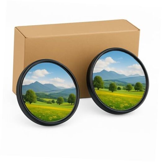 Blind Spot Convex Car Mirror 2-Inch Rearview HD 2 Blind Spot Car Mirrors Black