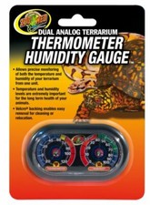 Zoo Med TH-27 Dual Analog Terrarium Thermometer/Humidity Gauge