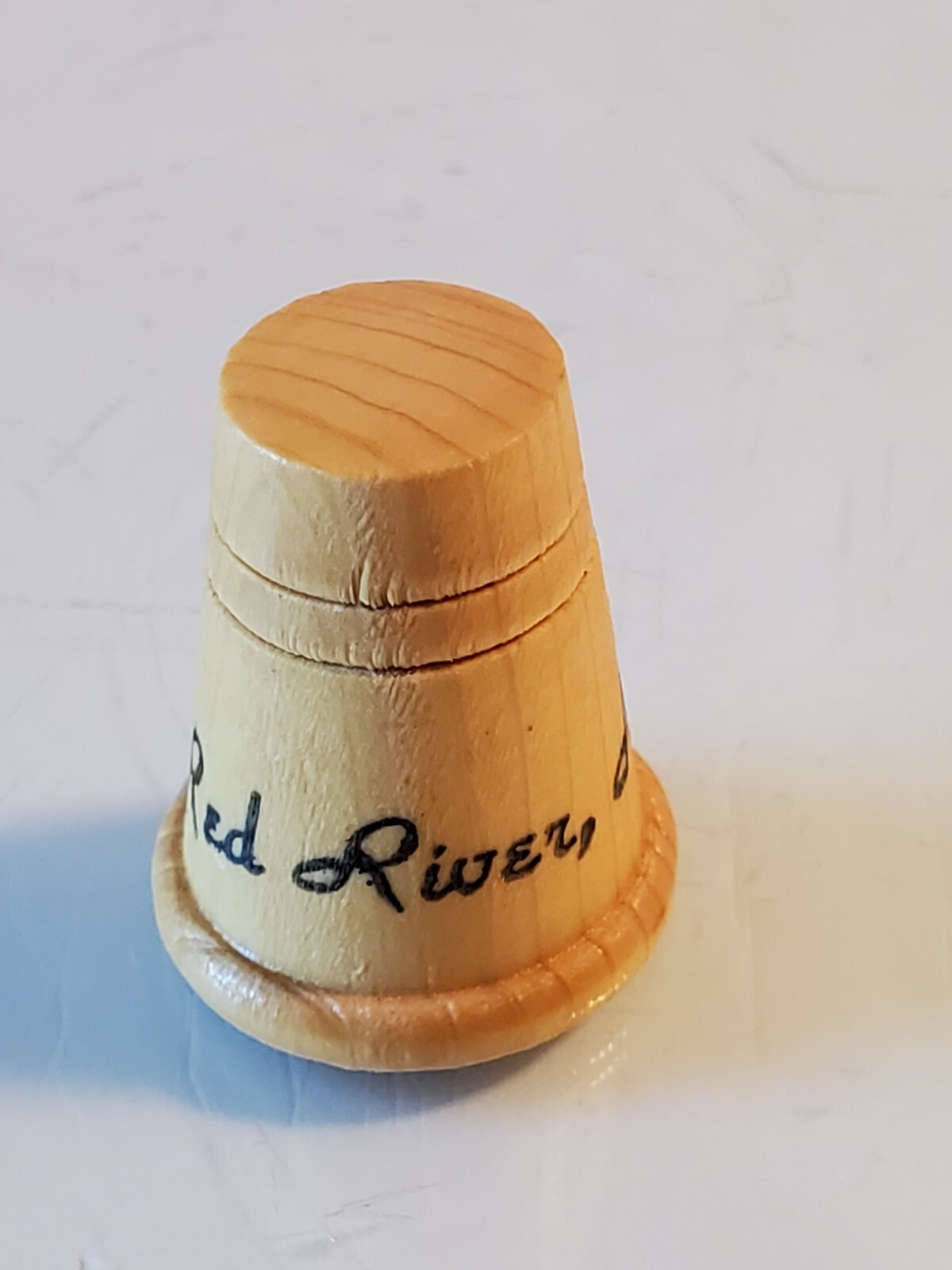 vintage Red River New Mexico Thimble wooden
