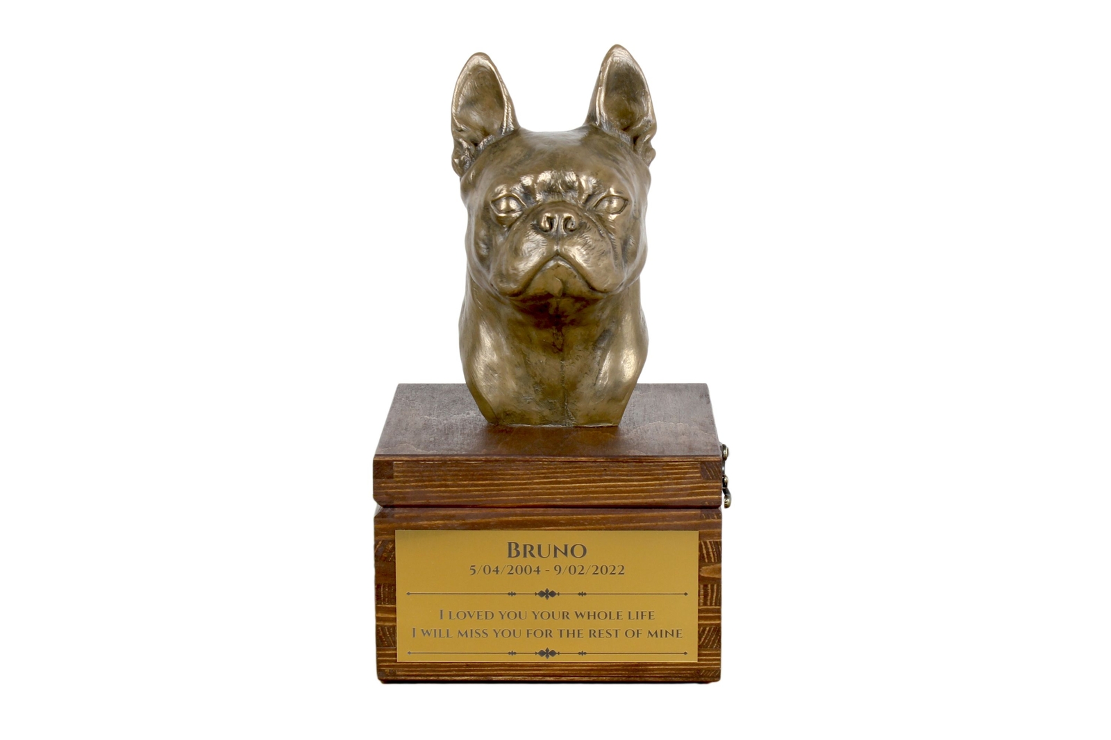 Boston Terrier Brown Urn Art-Dog