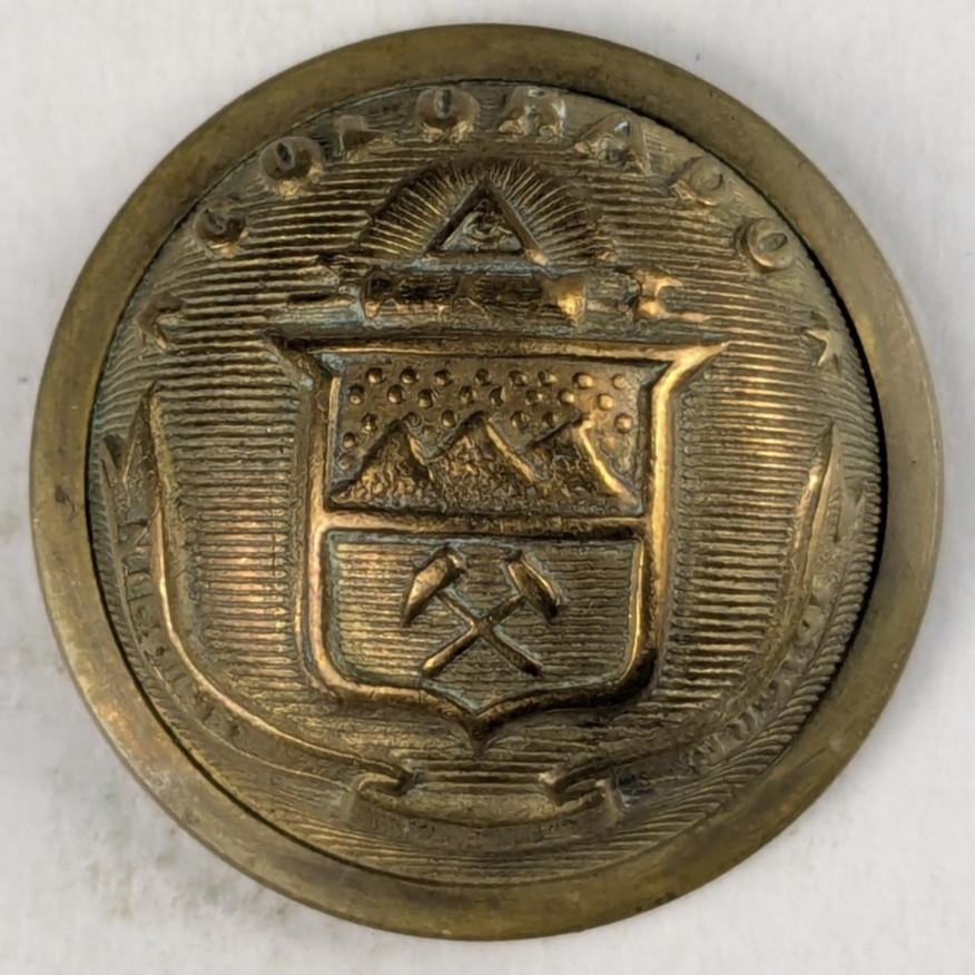 Early - Colorado State Seal Officer Uniform Button - M2E