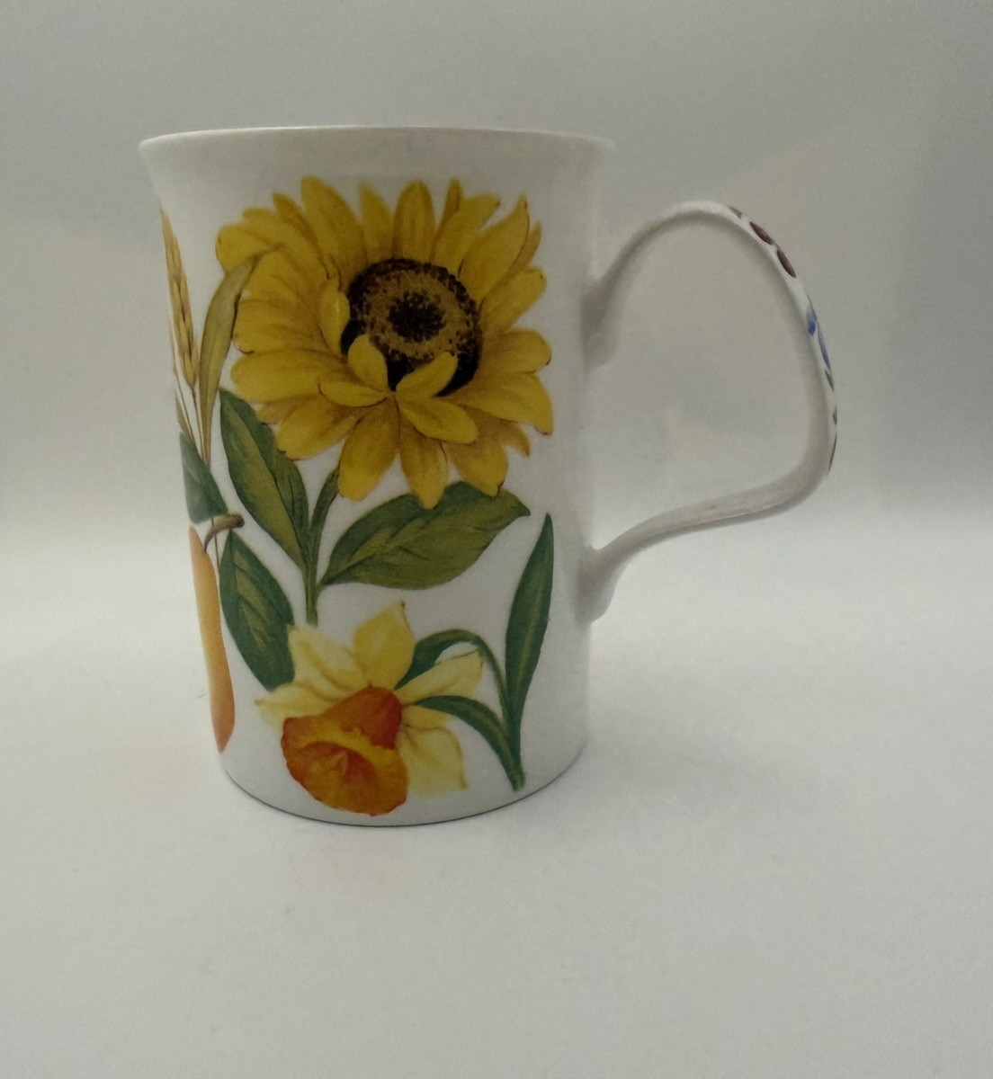 Roy Kirkham Covent Garden Mug Fine Bone China England Floral Fruit 4”
