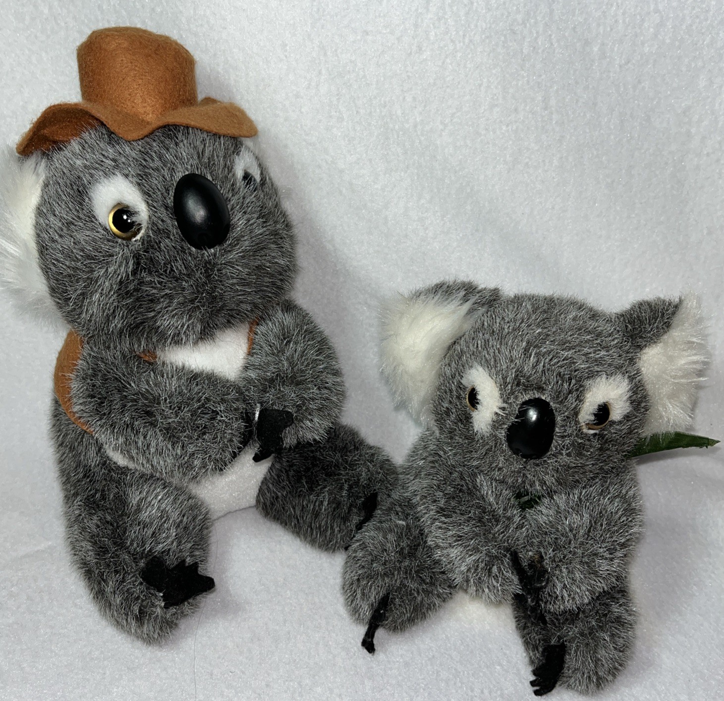 Lot Of 2 Plush Australian Koalas 10” Larger and Small 6.5” Cute Cottage core