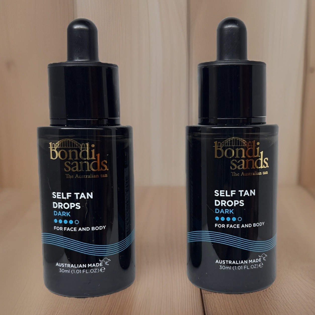 Bondi Sands Self Tan Drops -Dark- Face & Body. 1.01 fl oz ea. Lot of 2!