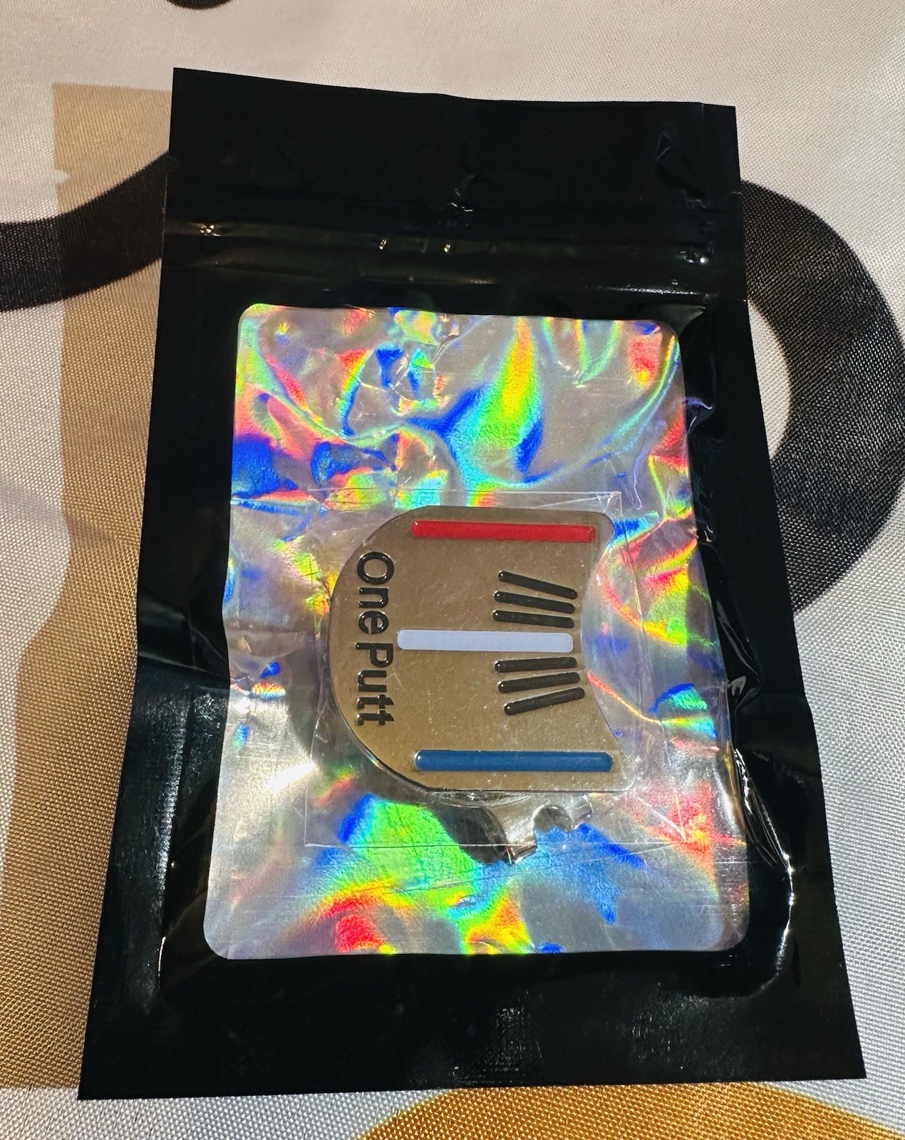 One Putt Alignment Golf Ball Marker W/ Hat Clip