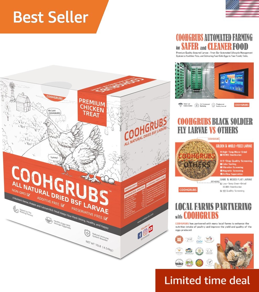 Black Soldier Fly Larvae for Chickens – 100% Natural Non-GMO Grubs, 85X More ...