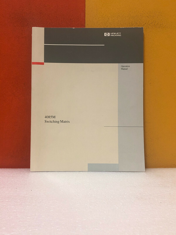 HP 4085M Switching Matrix Operating Manual