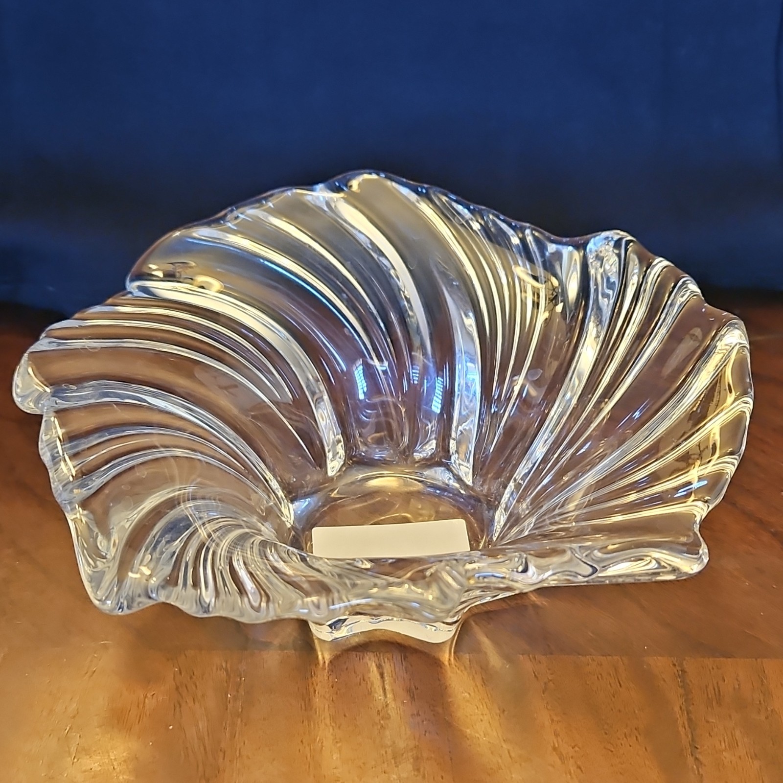 Mikasa Belle Epoque Swirl Pattern Clear Glass Centerpiece Bowl  Round Germany