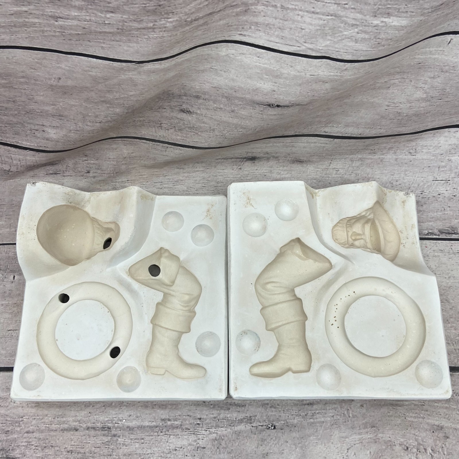 Fashen Ceramic Casting Mold John's Head & Leg Figurines #85