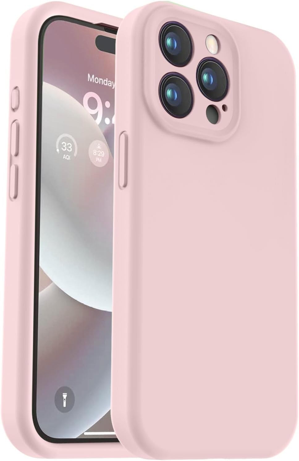 iPhone Pro Max Case Premium Silicone Shockproof Phone Case Pink