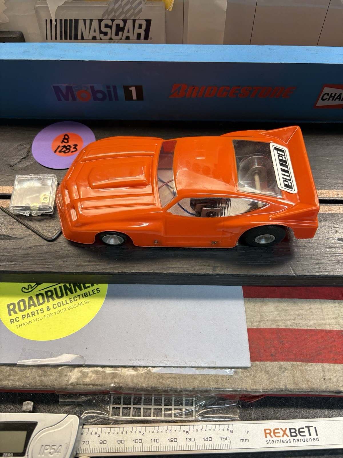 VINTAGE 1/24 PARMA WISPER JET SLOT CAR W/COX MOTOR / USED TESTED RUNS