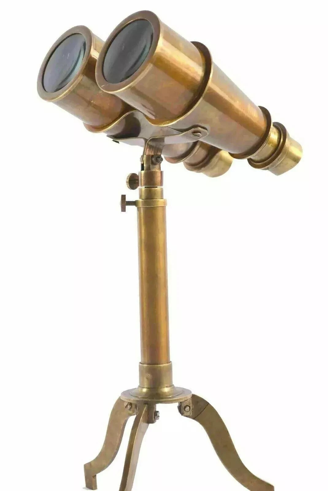 6'' Antique Marine Table Standing Brass Telescope Binocular With Tripod Gift