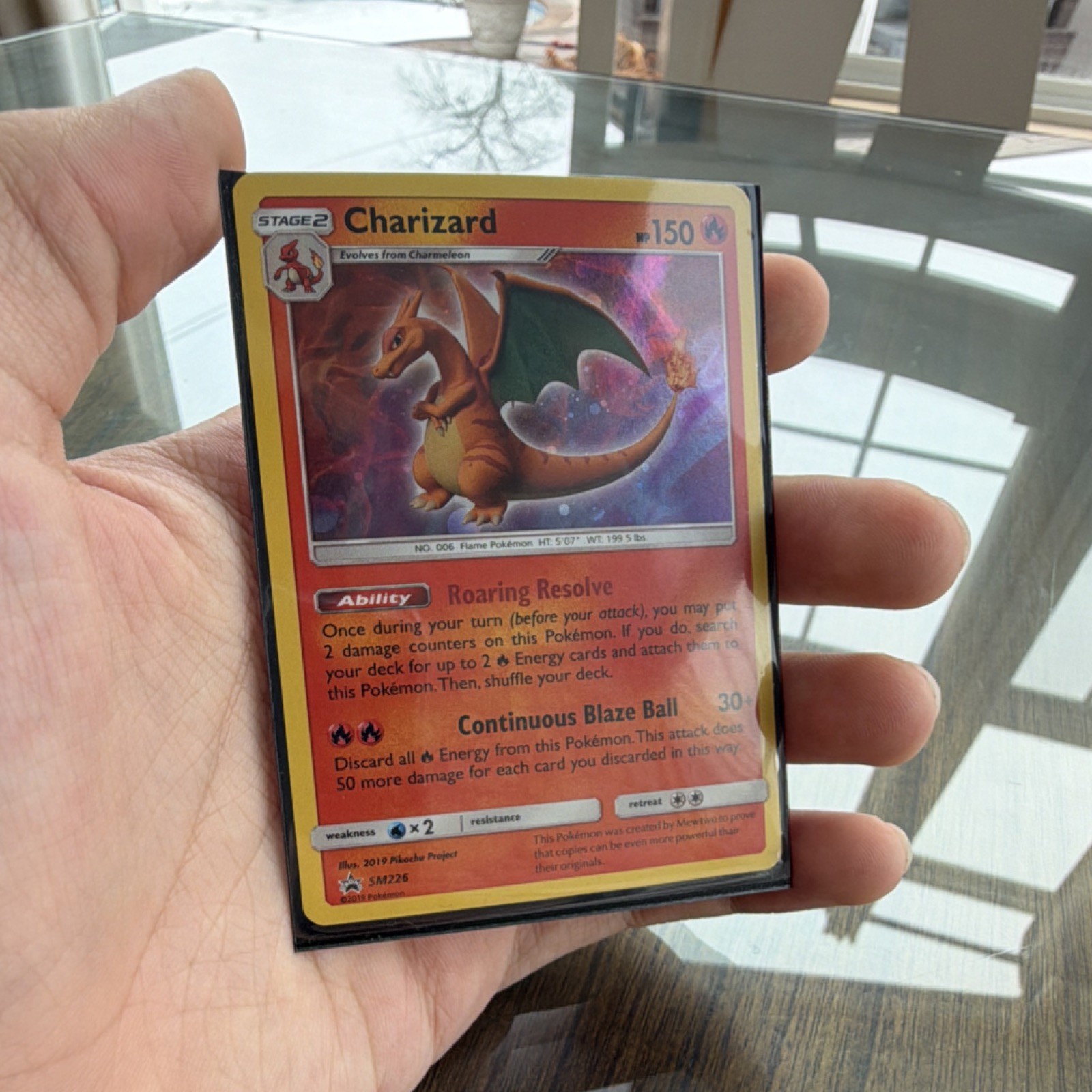 Charizard SM226 Black Star Promo Holo Stage 2 HP150 Continuous Blaze Ball Pokém…
