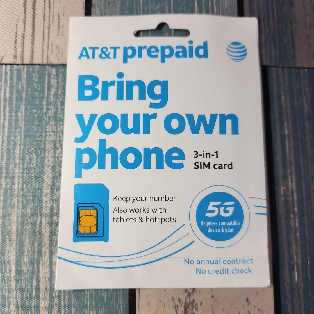 At&T Prepaid Bring Your Own Phone 3 In 1 Sim Card Kit New Sealed
