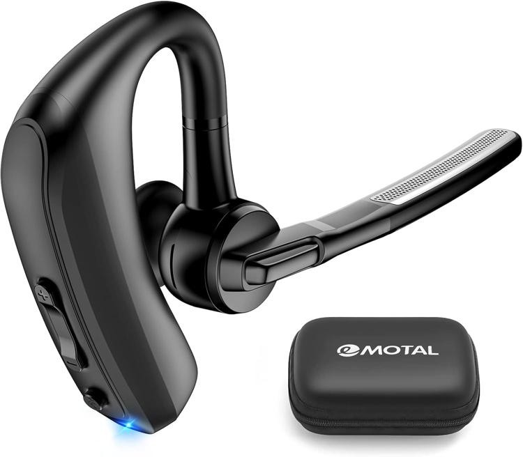 emotal Bluetooth Headset Dual-Mic ENC +CVC 8.0 Noise Cancelling Aptx HD HiFi Ste