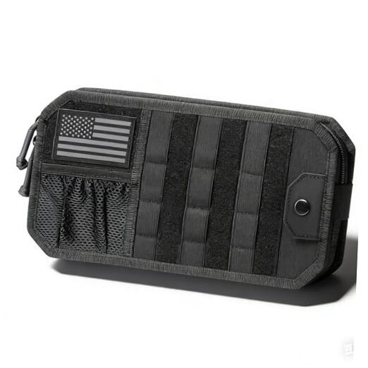 Molle Car Sun Visor Organizer,Car Accessories with Zipper Visor Storage Black