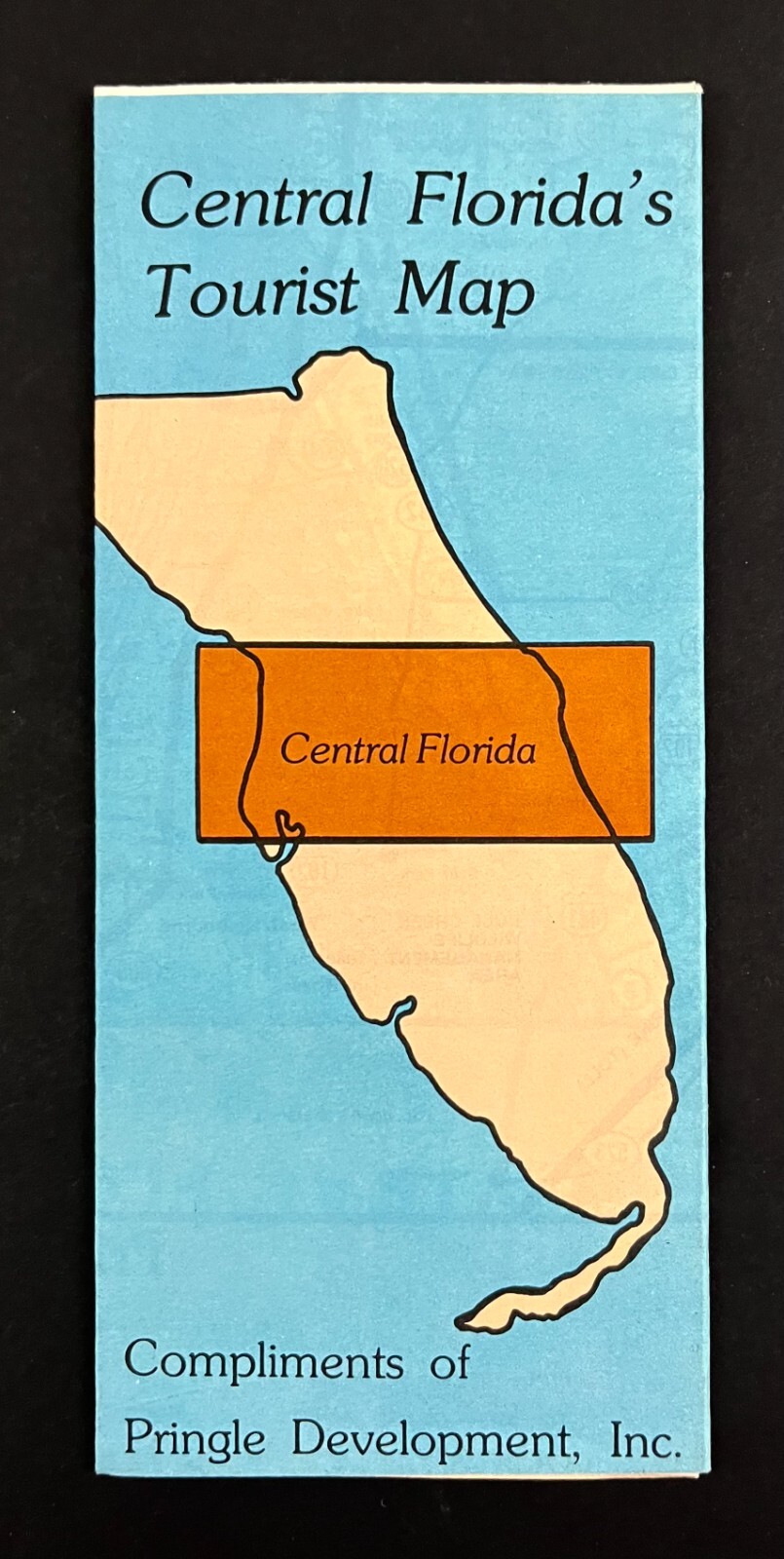 1991 Pringle Development Central Florida Tourist Map Vintage Travel Brochure FL