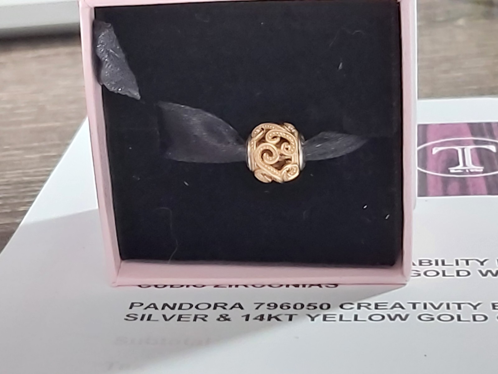 Authentic PANDORA *RETIRED* SS & 14kt Gold ESSENCE Creativity Charm 796050