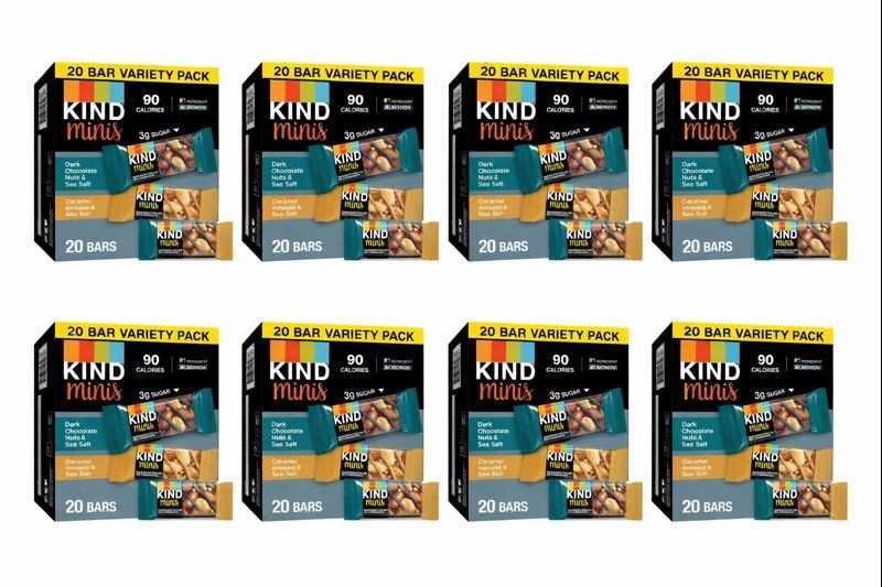 160 Mini Kind Bars Variety Pack Dark Chocolate Nut & Caramel Almond Sea Salt