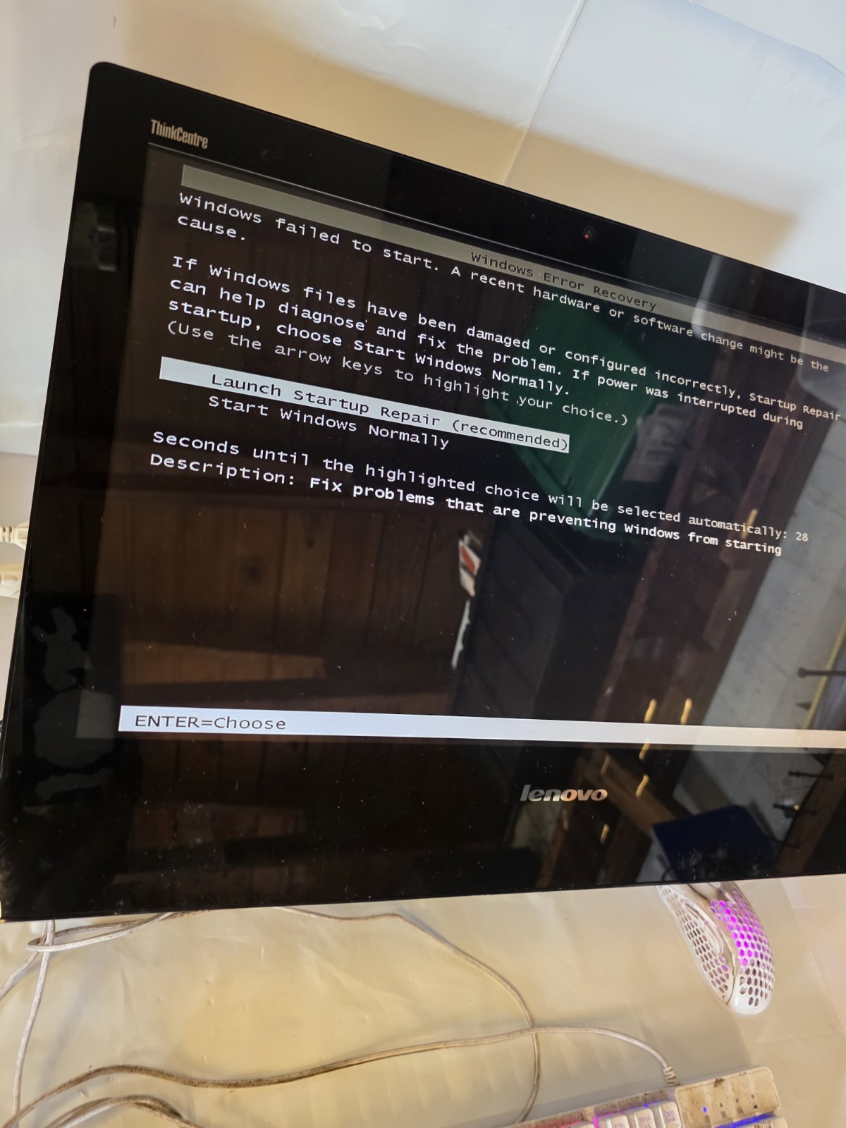 Lenovo ThinkCentre E93z All-In-One Desktop Computer For Parts / Repair No Cables
