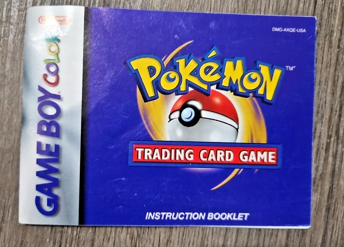 Pokemon Trading Card Game Nintendo Game Boy Color Instruction Manual Booklet