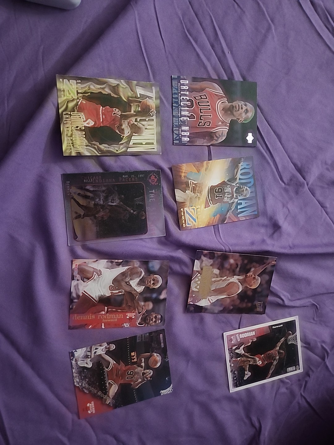 DENNIS RODMAN GOLD FOIL THE WORM PROMO 4CT +10 DIF INSERTS CHICAGO BULLS