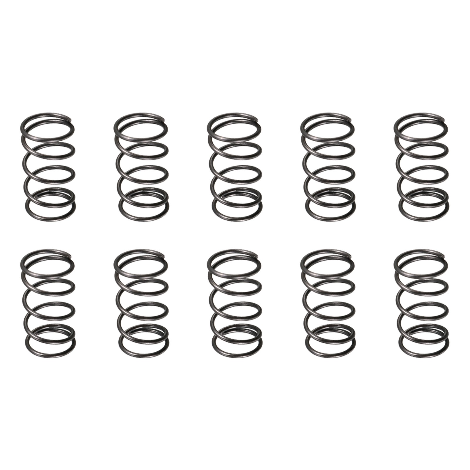 10Pcs 1.2x14x25mm(DxODxL) Compression Spring Black Spring Steel Extension Spring
