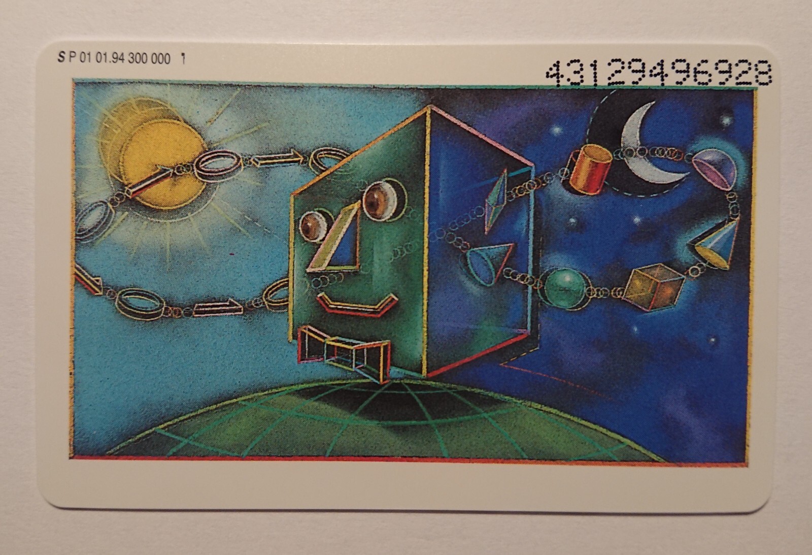 Phone card collection card 12 DM Telebox 400 PO Box for computer