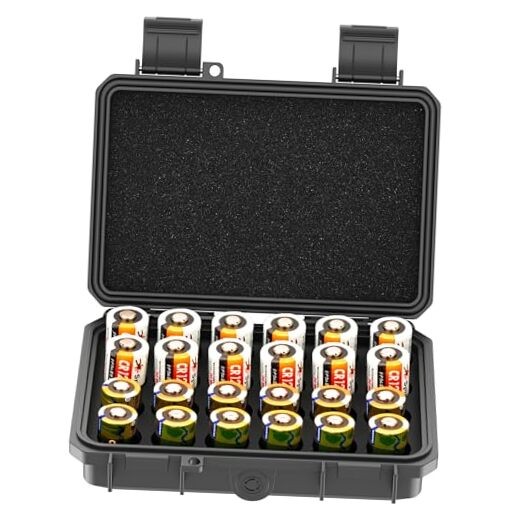 24 Slots CR2 CR123 CR123A Lithium Battery Organizer 24 Slots CR123 Battery Case