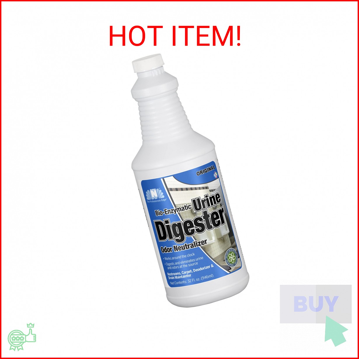 Nilodor BEON Urine Enzymatic Cleaner with Odor Neutralizer for Pet Dog, Carpet, 