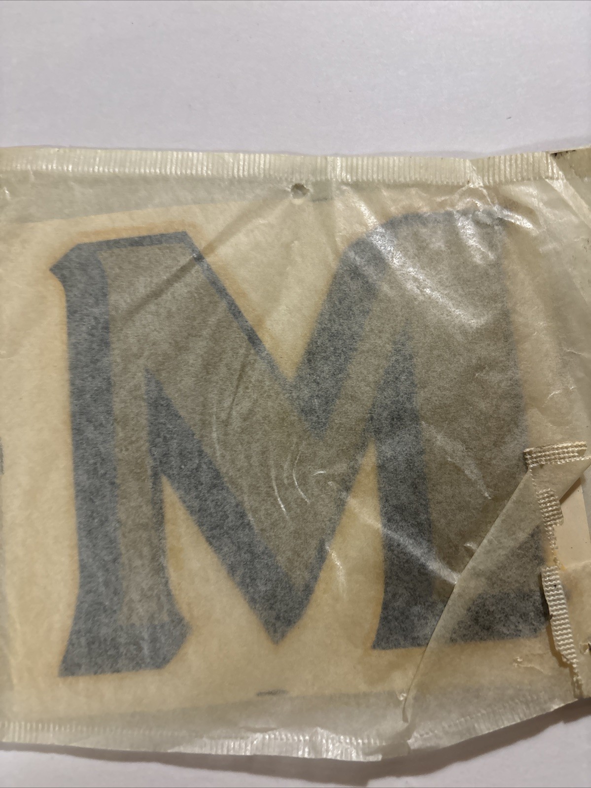 Vintage 3- 1/4  DURO Waterslide Decals Letter  M Gold