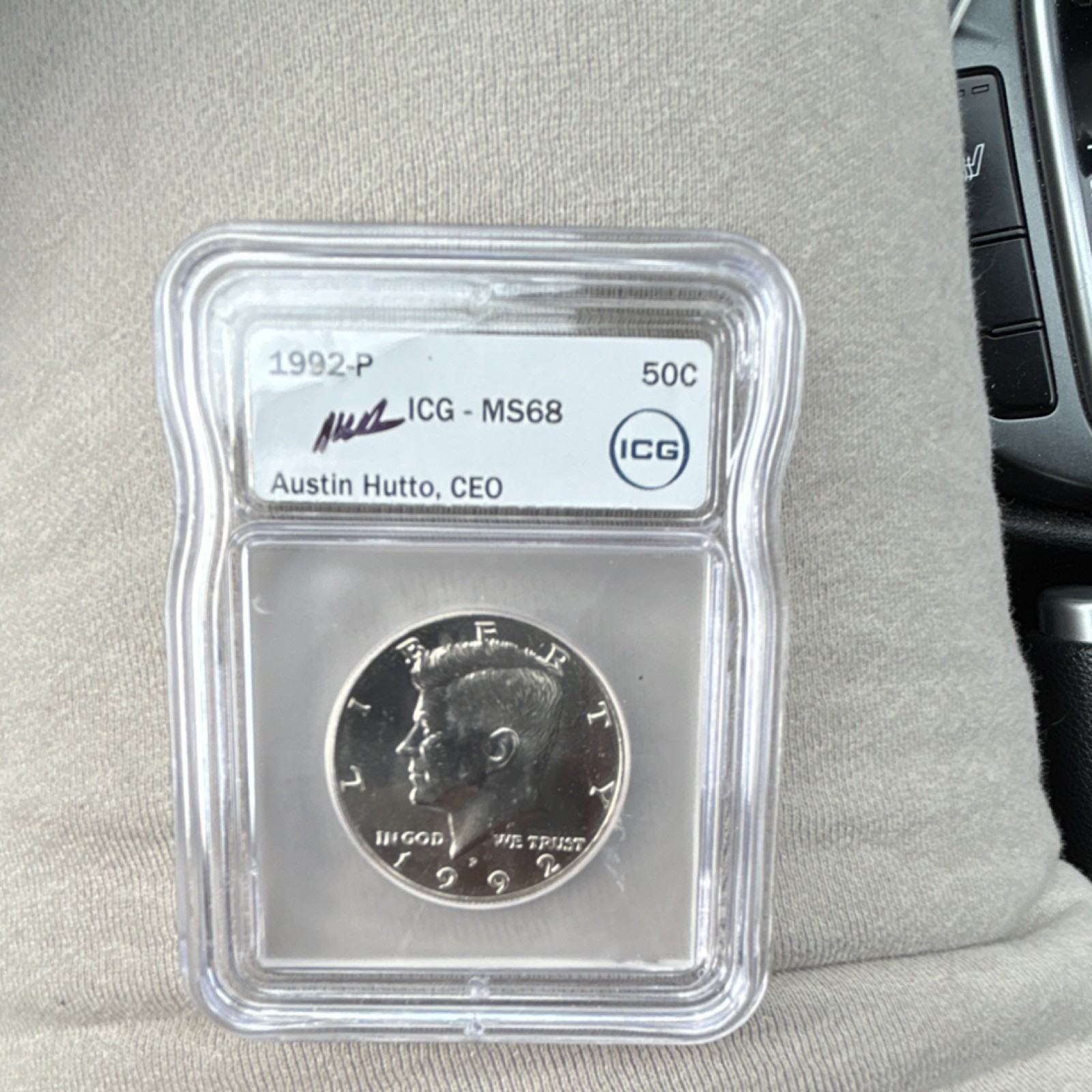 1992 Kennedy Half Dollar Philadelphia 50C ICG MS68 Uncirculated