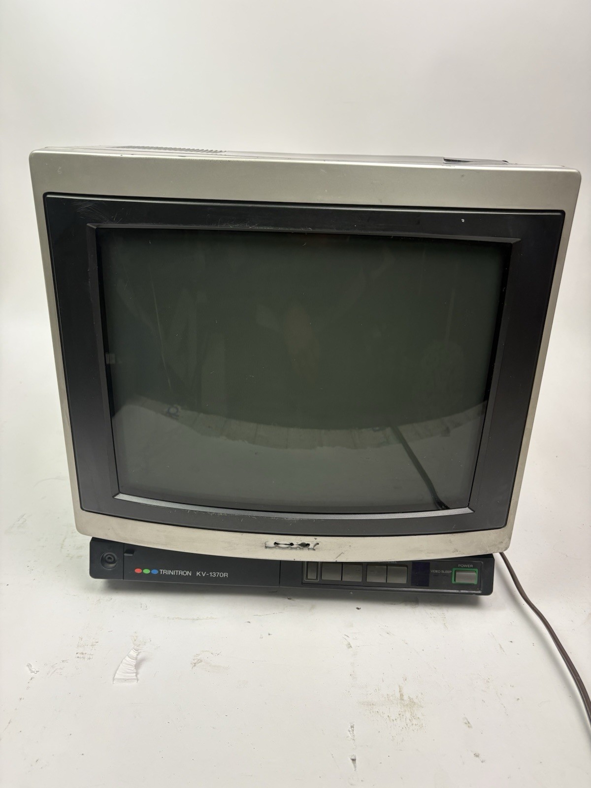 RARE Sony Trinitron Wood Grain KV-1370R Color Tube TV 13" CRT TV  Gaming Tested