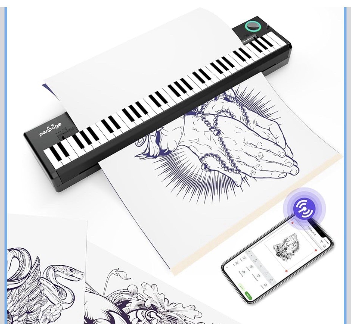 PeriPage Wireless Tattoo Transfer Printer - Professional & Beginner ( SEALED)