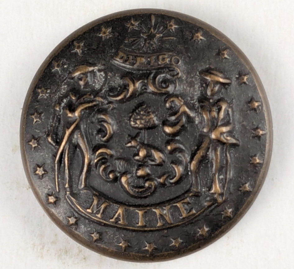 Early - Maine State Seal Officer Uniform Button - M2E
