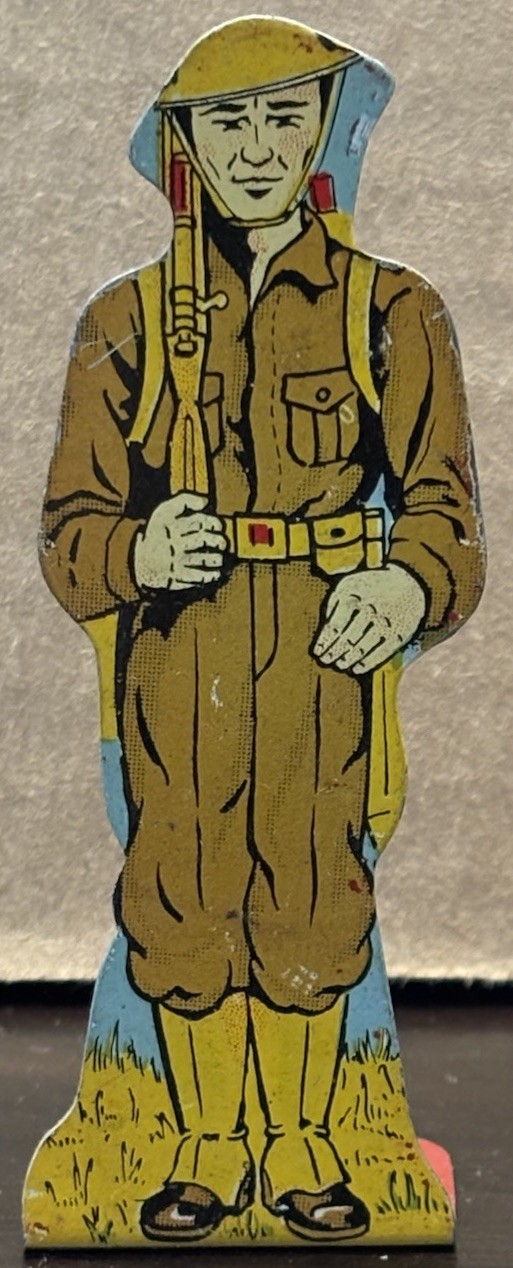 VINTAGE MARX TIN TOY SOLDIER OF FORTUNE INFANTRY PRIVATE 