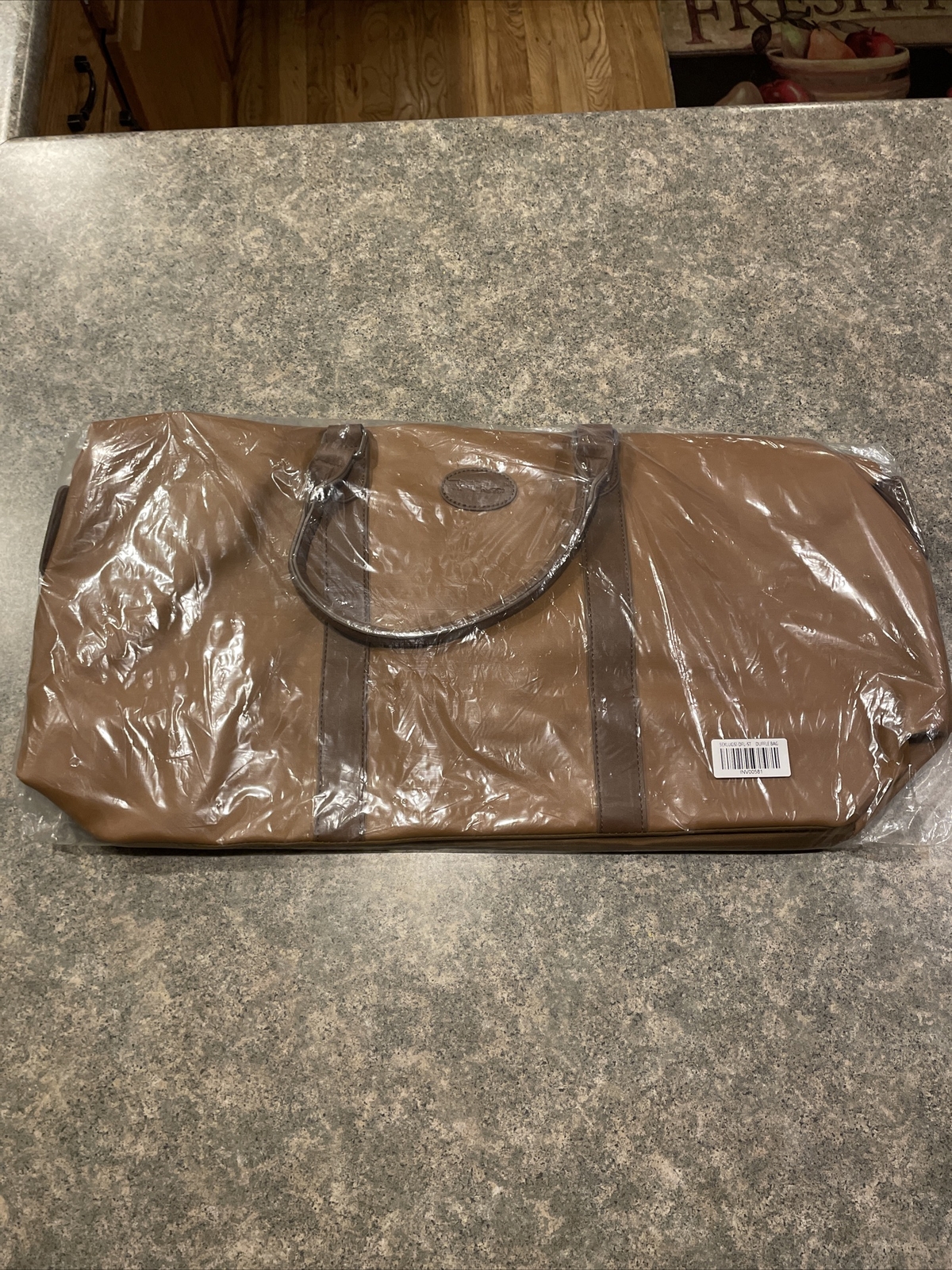 Bella Russo-Brown Faux Leather Sachel Overnight Bag (New)