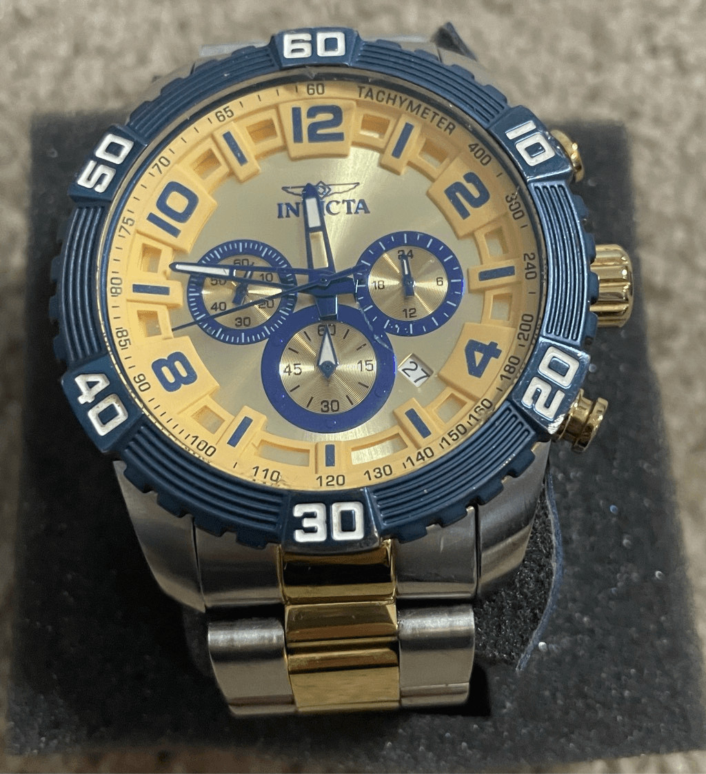 Invicta Pro Diver 25981 Chronograph Two-Tone Mens Quartz Watch Tritnite