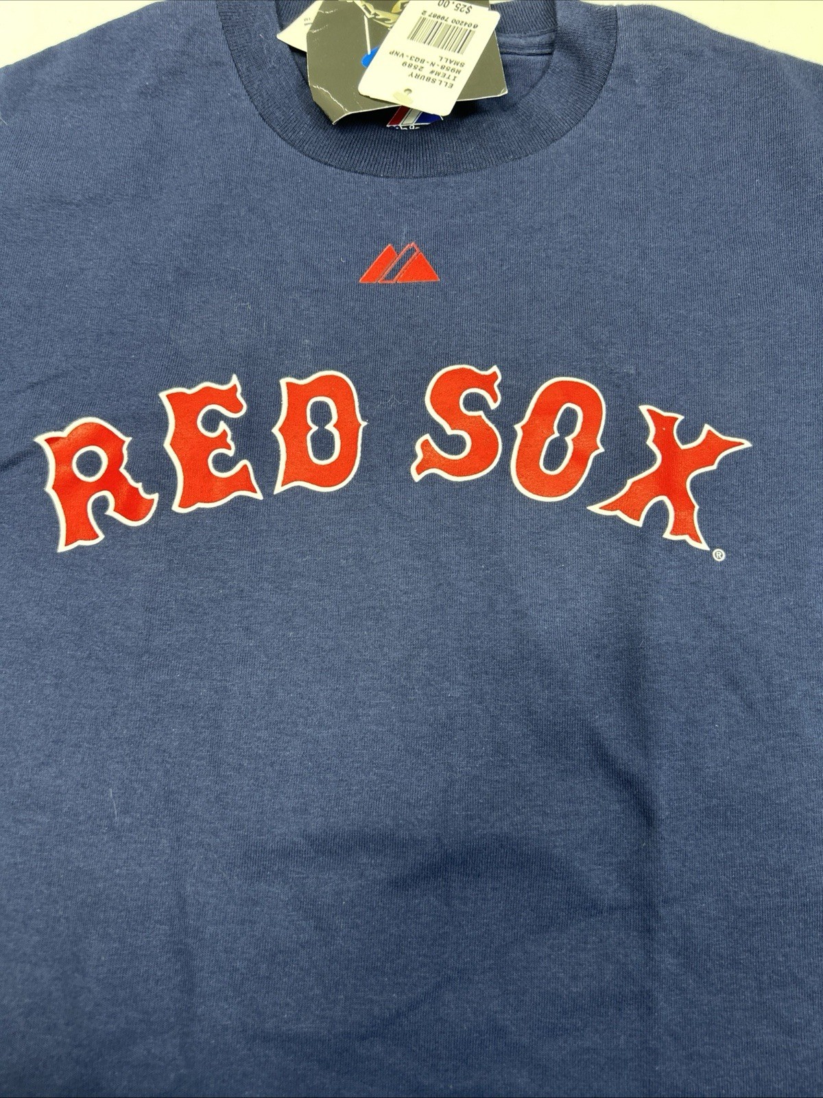 Boston Red Sox T-Shirt Jersey Blue Adult #46 M