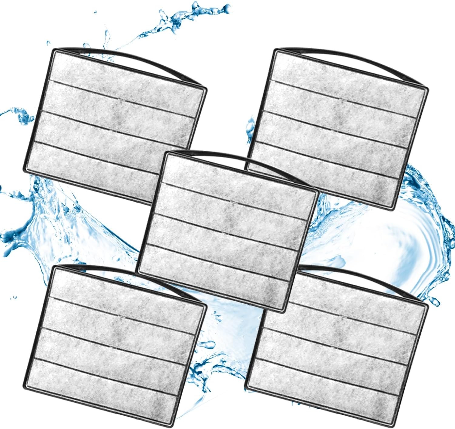 TARARIUM Turtle Tank Filters Material 5PCS Low Water Level Filters Replacement A