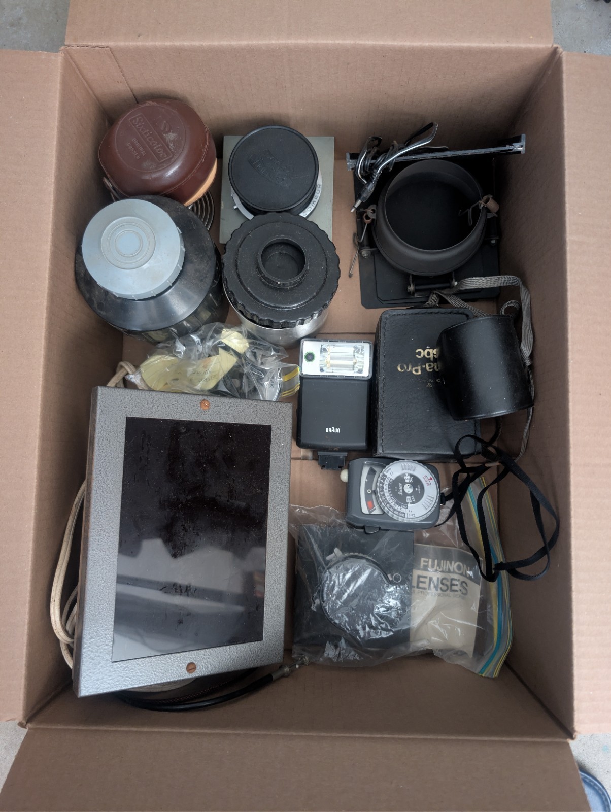 Lot of Vintage Photography Developing Equp Lenses Fujitron and More