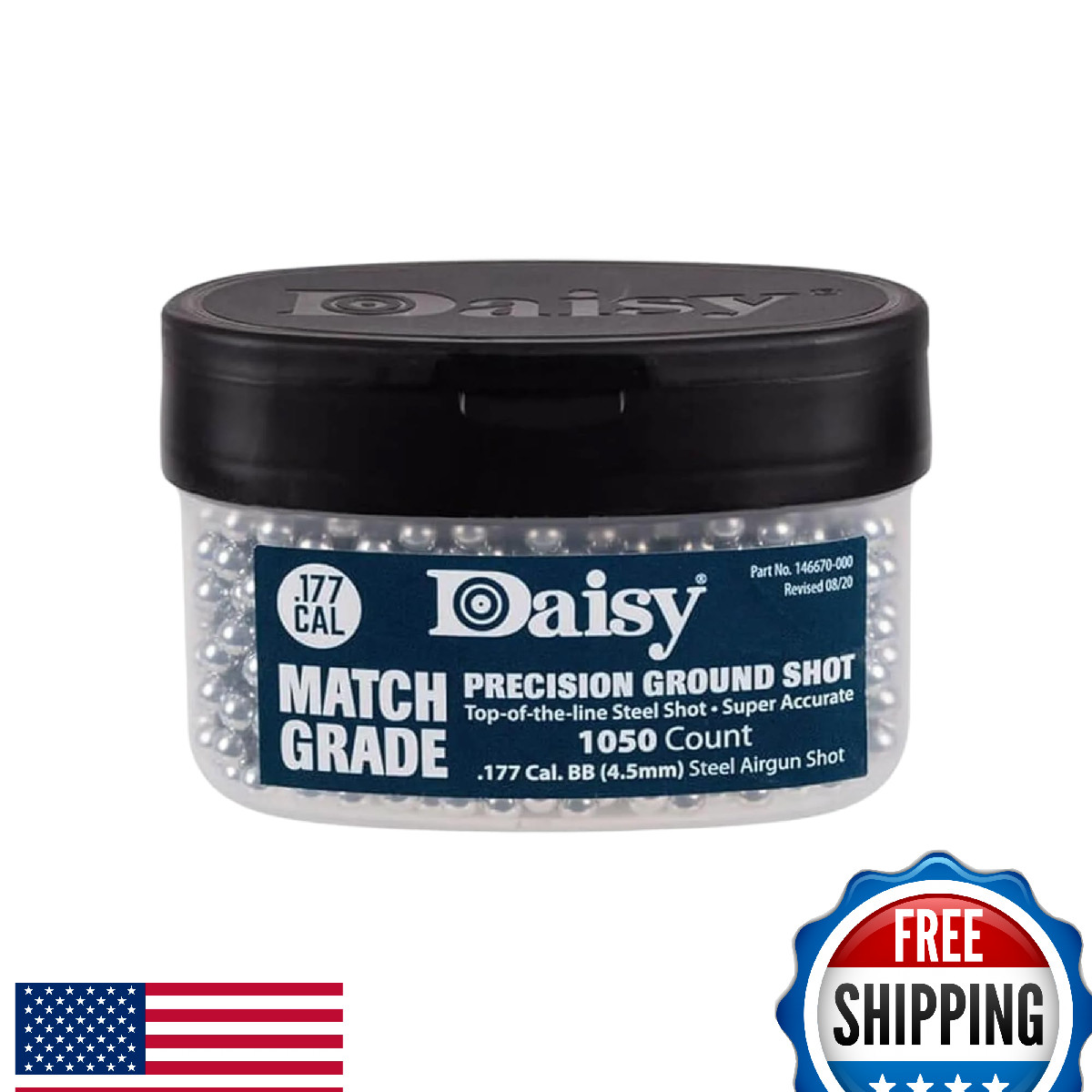 Daisy 515 Ground Shot .177 Steel BBs - 1050 Count - Match Grade Avanti Series
