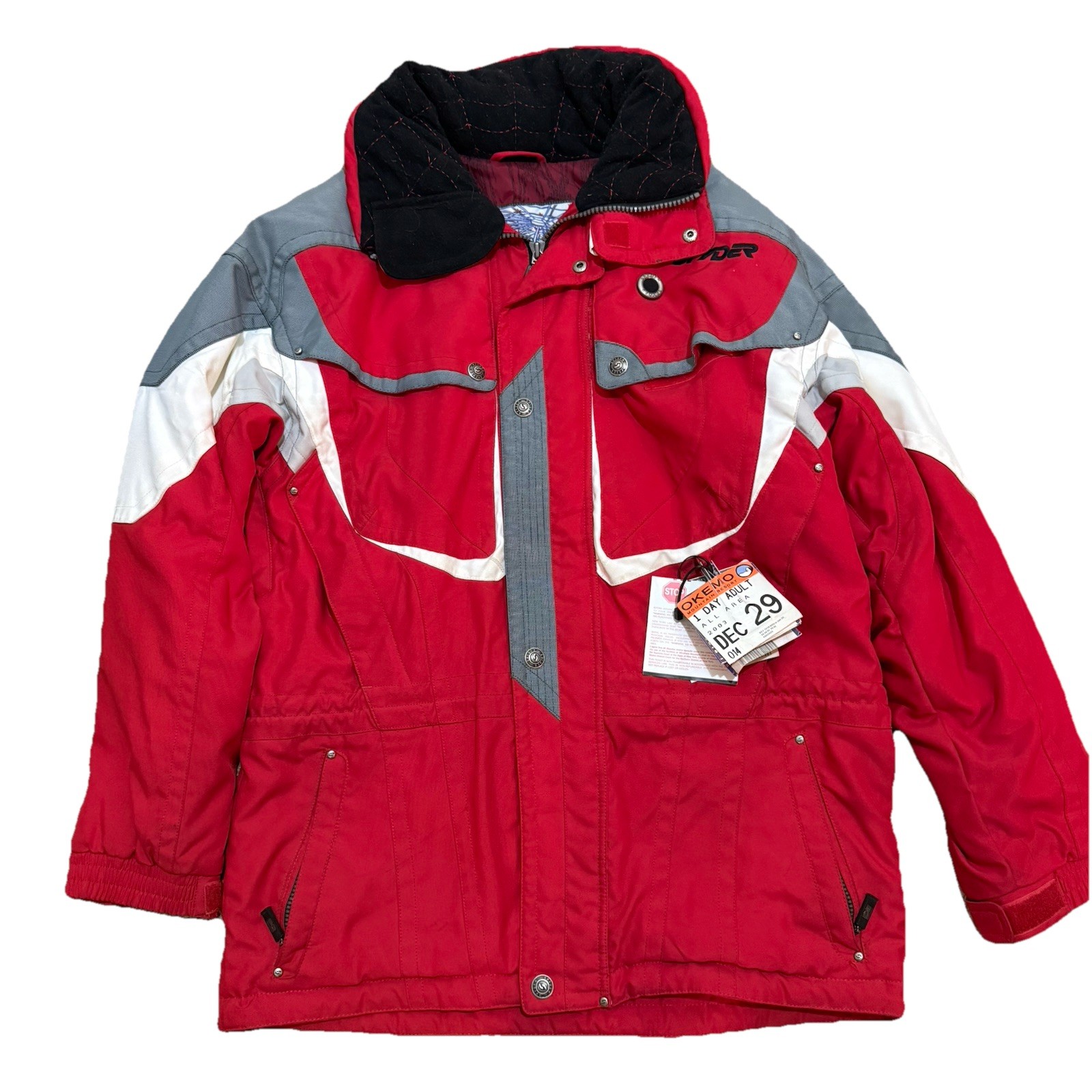 Spyder Ski Snowboard Insulated Waterproof Jacket Coat Large Red Hooded Patrol