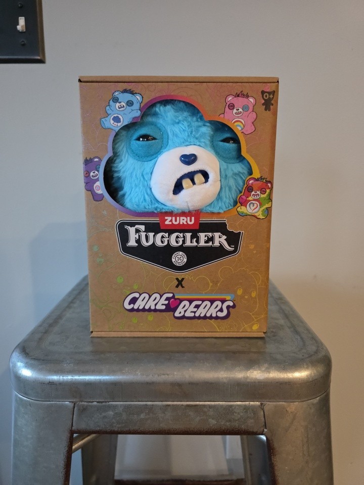 Fuggler x Care Bears Grumpy Bear Funny Ugly Monster Plush 9” NIB