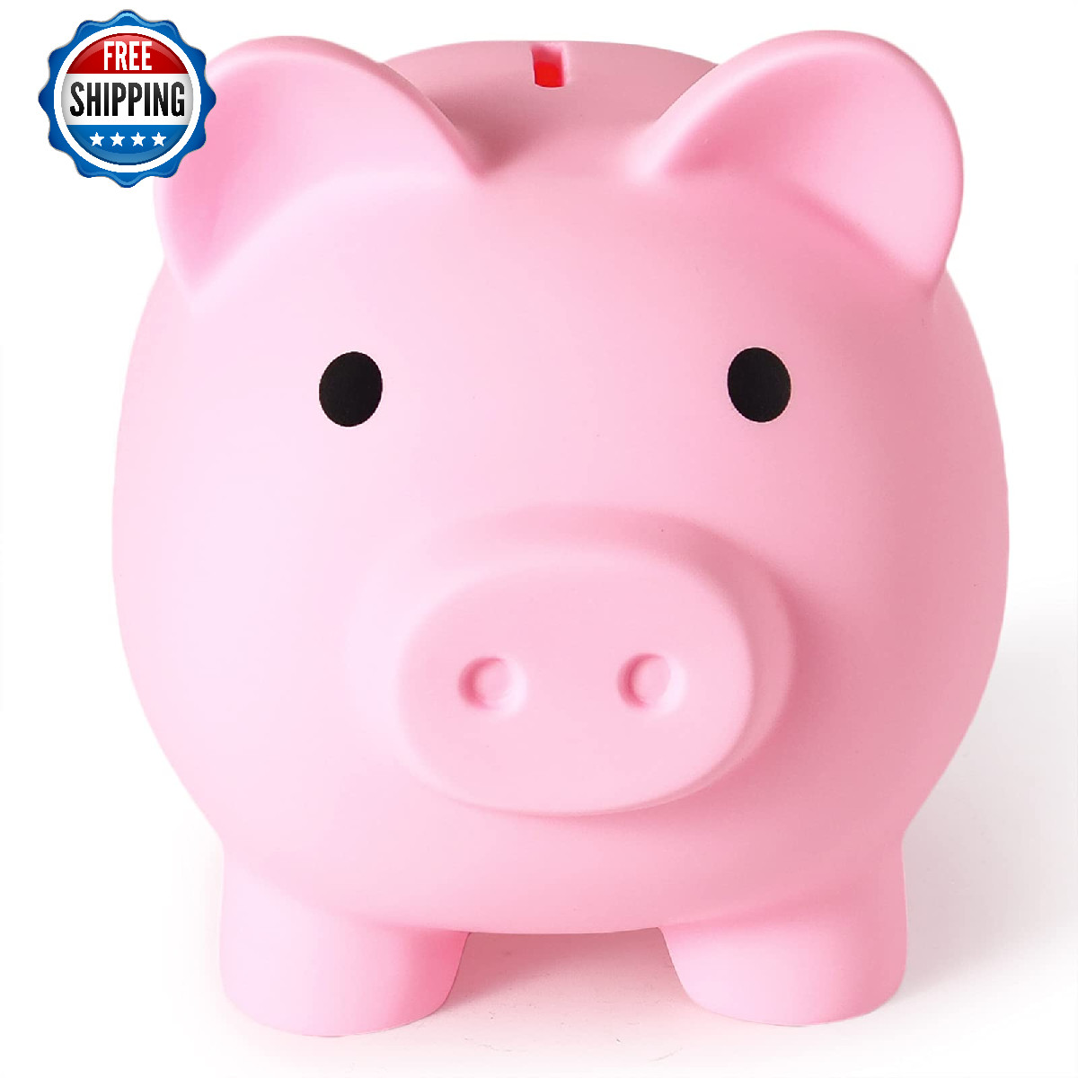 Large Piggy Bank, Unbreakable Plastic Coin Bank for Kids, Boys & Girls