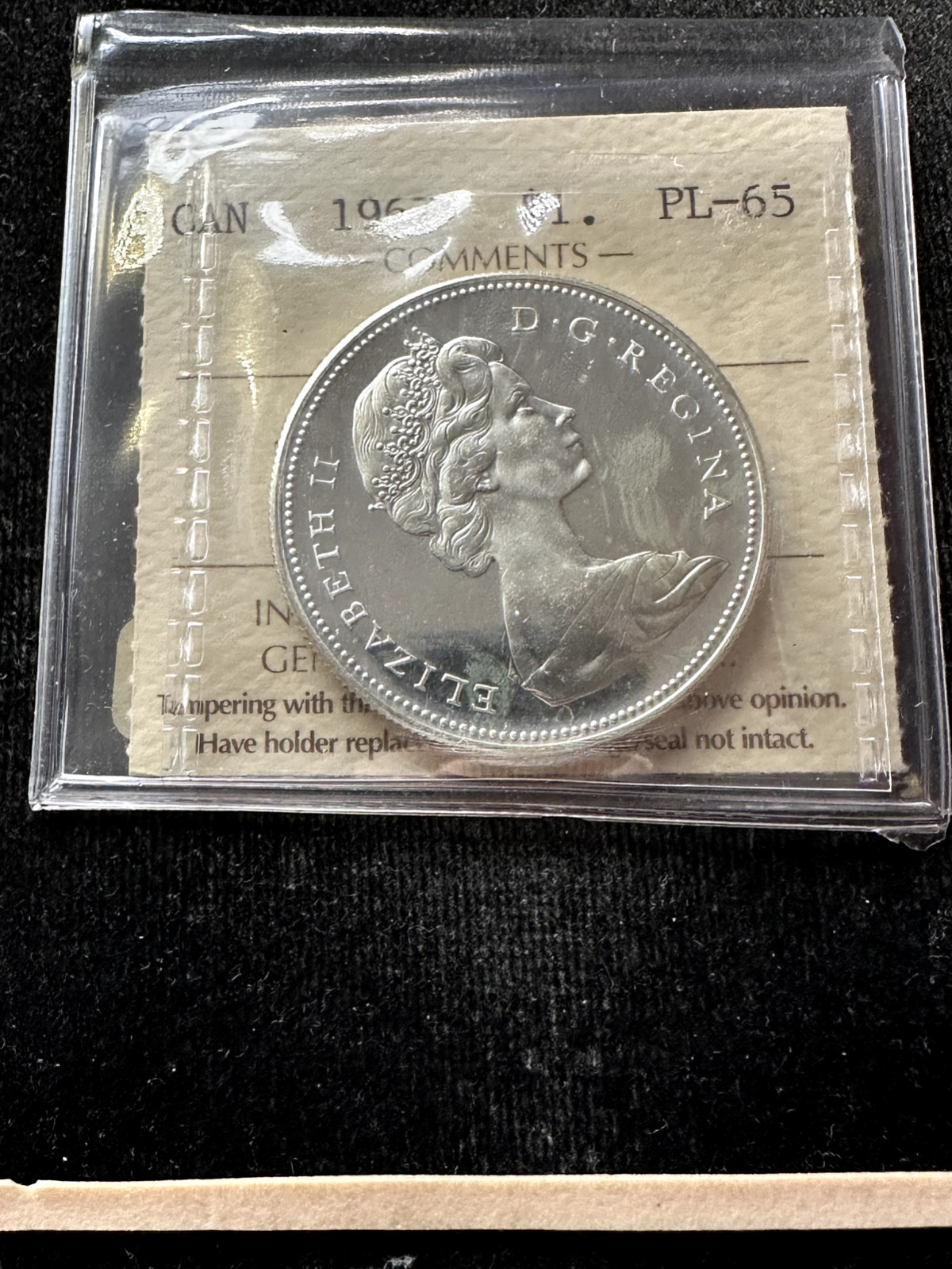 1967   ICCS Graded Canadian Silver Dollar **PL-65 Cameo** # NR 452
