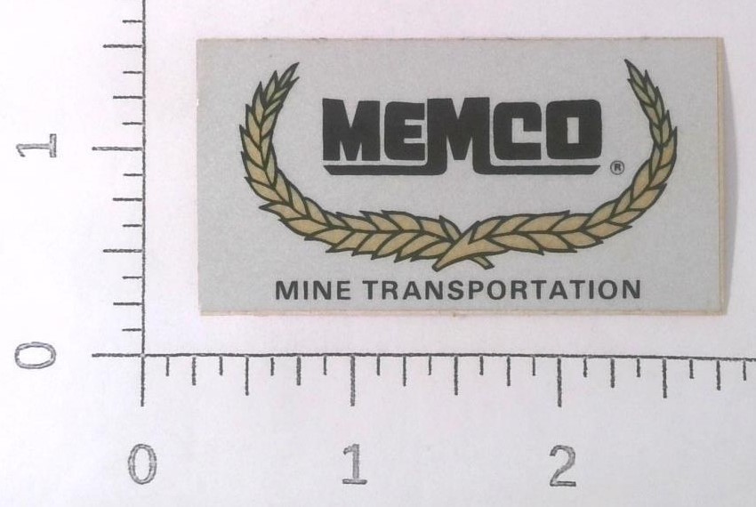 Vintage Memco Mine Transportation Coal Mining Sticker Decal